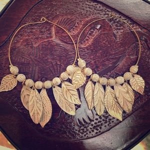 Vintage earrings feather